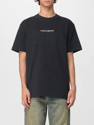 Purple 'signature' Crew Neck T-shirt In Blue