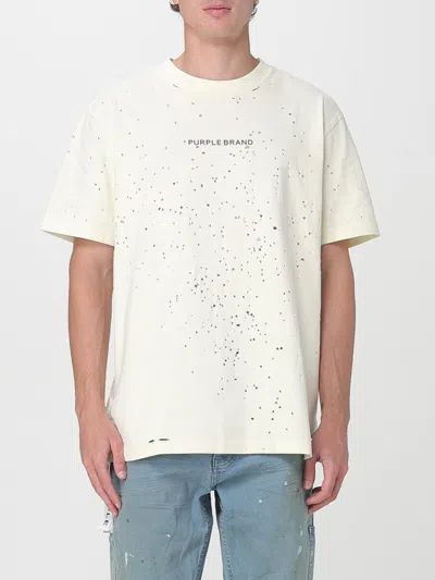 Purple 'logo' Crew Neck T-shirt In White