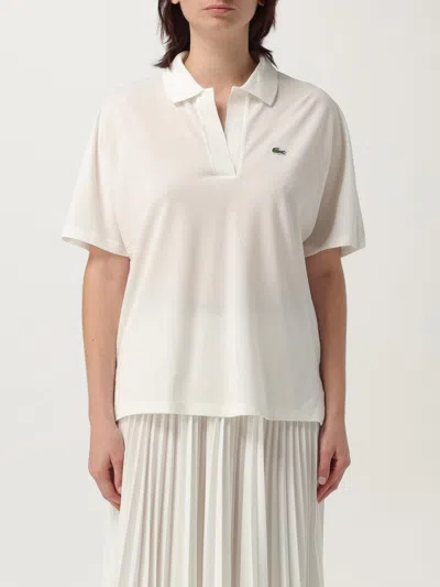 Lacoste Polo Shirt  Woman Color Cream In White