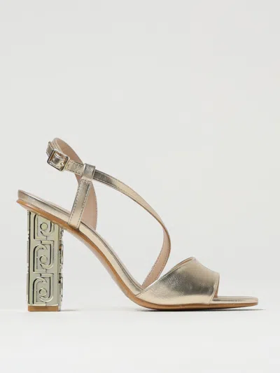 Liu •jo Heeled Sandal Liu Jo Woman Color Grey In Gold