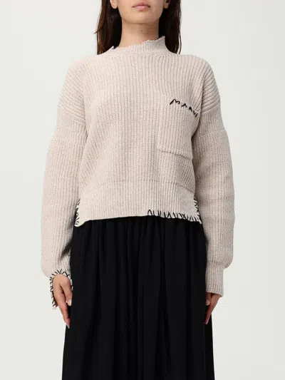 Marni Light Pink Wool Knitwear In Neutral