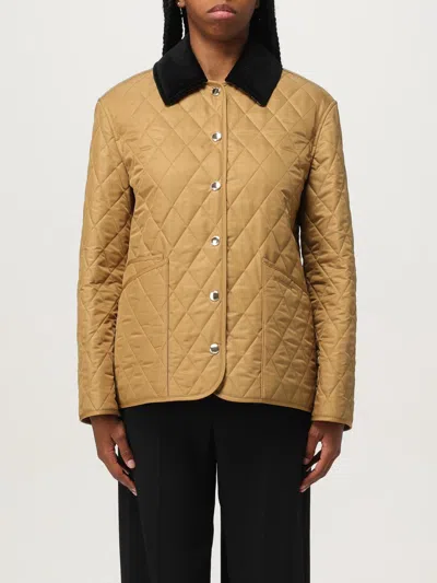 Burberry Corduroy-trimmed Quilted Shell Jacket In Brown