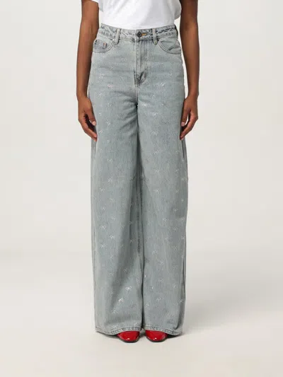 Self-portrait Self Portrait Women Crystal Embellished Denim Jeasn In Multi