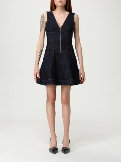 Self-portrait Self Portrait Women Indigo Denim Mini Dress In Black