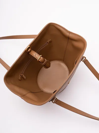 Dolce & Gabbana Brown Shoulder Bag With Two Top Handles And Buckle Closure On The Front In Brown
