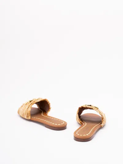 Dolce & Gabbana Rafia Braided Slipper In Neutral
