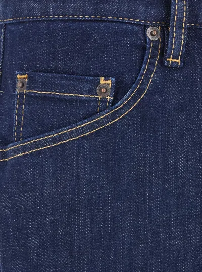Dsquared2 Blue Jeans With Belt Loops And Logo Patch On The Rear In Blue