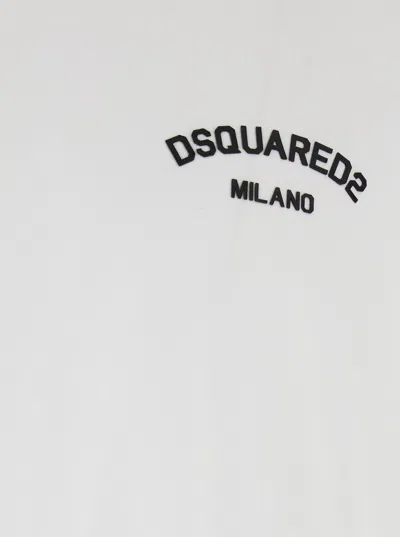 Dsquared2 White Cotton Short Sleeve T-shirts In White