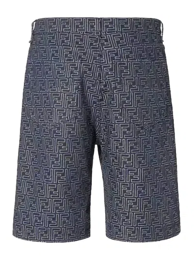 Fendi Short Jeans In Blue