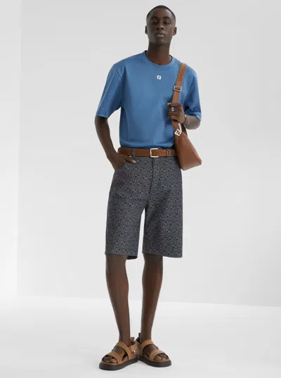 Fendi Short Jeans In Blue
