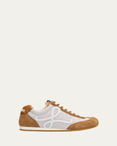 Loewe Ballet Runner 2.0 In Nylon And Calfskin In Brown