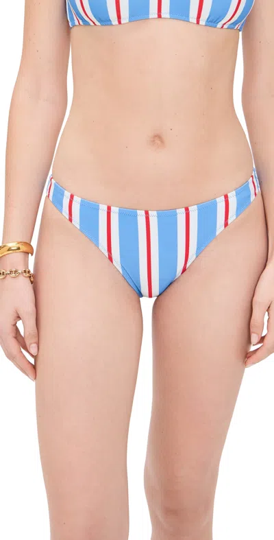 Solid & Striped The Rachel Bikini Bottoms Americana Stripe In Blue