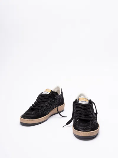 Golden Goose Sneakers Ball-star In Suede E Glitter