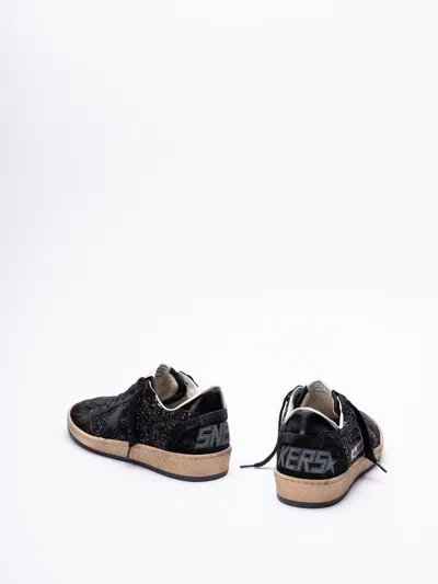 Golden Goose Sneakers Ball-star In Suede E Glitter