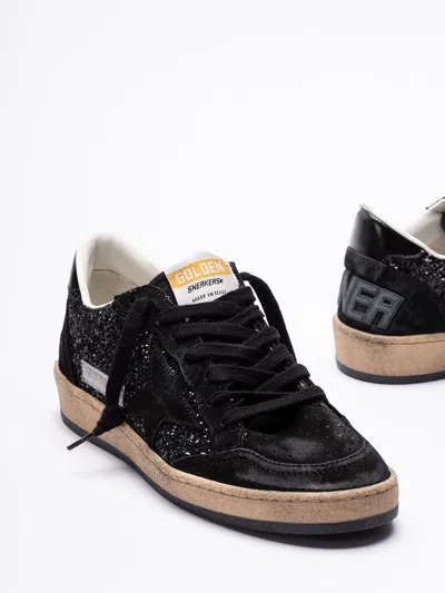 Golden Goose Sneakers Ball-star In Suede E Glitter