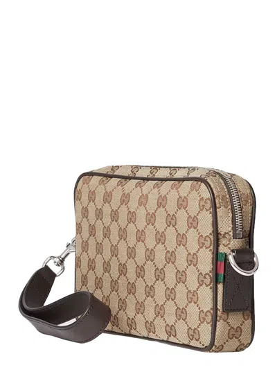 Gucci Gg Small Shoulder Strap Crossbody Bags Brown In Neutral