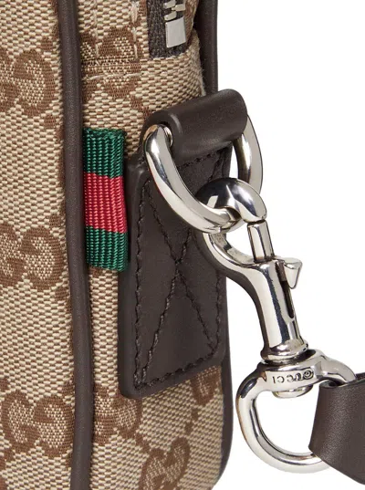 Gucci Gg Small Shoulder Strap Crossbody Bags Brown In Neutral