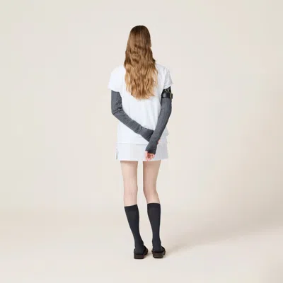 Miu Miu Set Of Three Jersey T-shirts In White