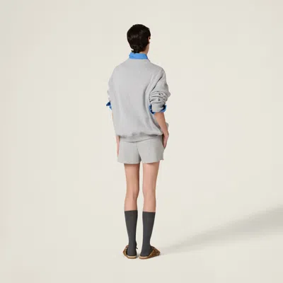 Miu Miu Cotton Shorts With Drawstring And Elastic Waistband