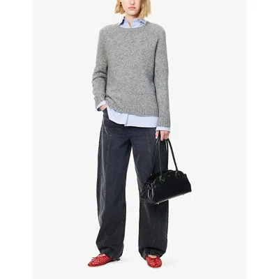 Weekend Max Mara Melange Grey Alpaca Blend Oversize Ghiacci Sweater