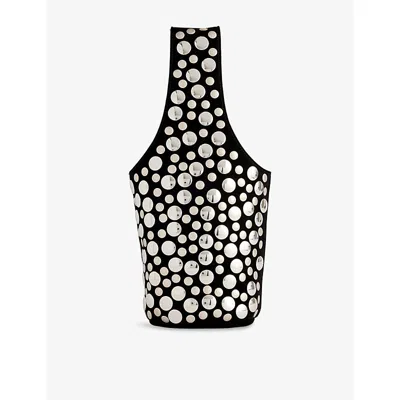 Khaite Livia Mini Studded Suede Tote Bag In Black