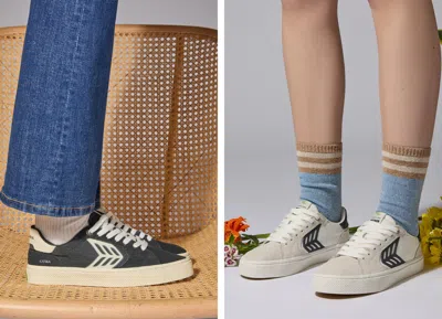 Cariuma Catiba Pro 2.0 Gum Black Suede And Cordura Ivory Logo Sneaker Women