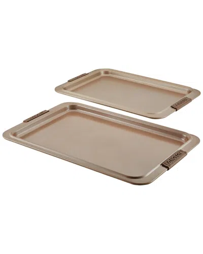Anolon Nonstick 2pc Cookie Sheet Pan Set In Brown
