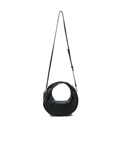 Alexander Wang Twist Mini Bag Shoulder Bag In Black Leather