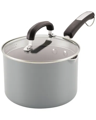 Farberware Eco Advantage Ceramic Nonstick Straining Saucepan With Lid In Gray
