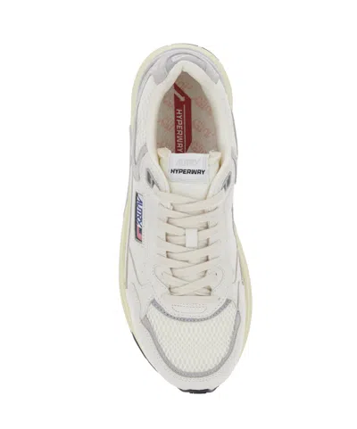 Autry Medalist Sneakers In White And Grey With Suede In White
