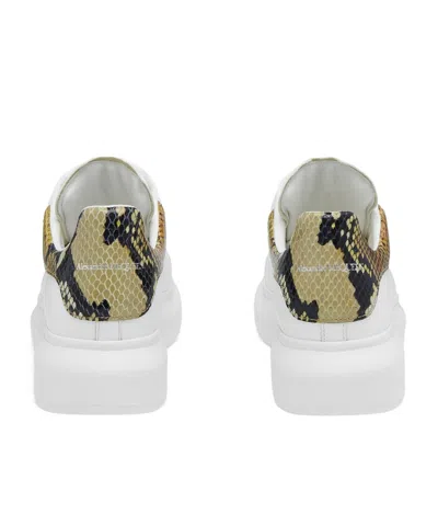 Alexander Mcqueen Oversized Snake Printed Leather Sneakers In Multi