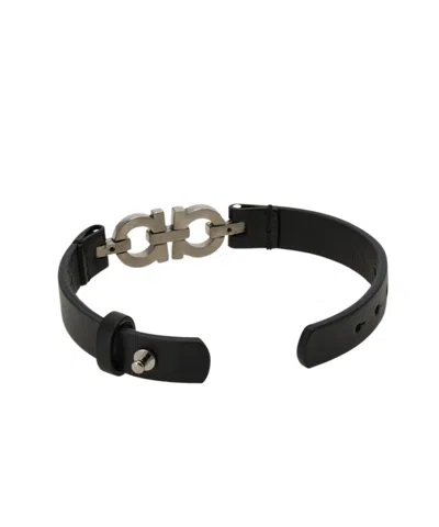 Ferragamo Silver  Black Bracelets In Black