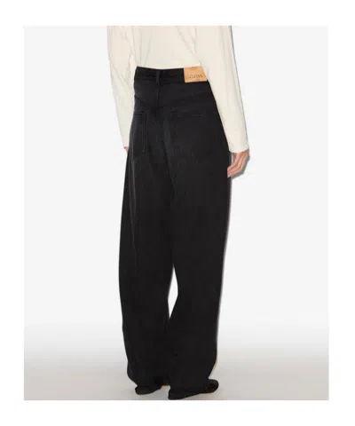 Isabel Marant Dilali Cropped High-rise Straight-leg Jeans In Black