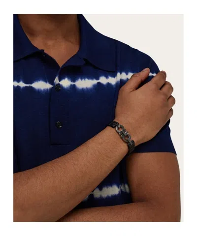 Ferragamo Silver  Black Bracelets In Black
