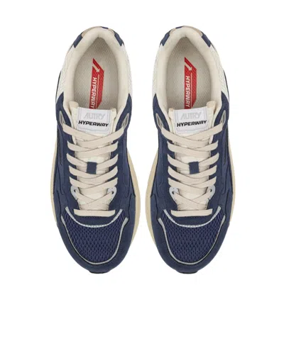 Autry Round Toe Rubber Sole Sneakers In Blue