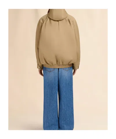 Marni Hooded Zip-up Jacket In Brown