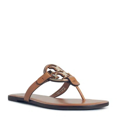 Tory Burch 'miller' Sandals With 'pavé' In Brown Leather In Brown