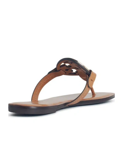 Tory Burch 'miller' Sandals With 'pavé' In Brown Leather In Brown