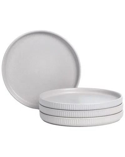 Stone Lain Haven 4pc Salad Plate Set Stoneware In White