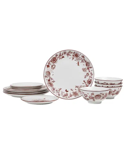 Stone Lain Esme 12pc Porcelain Dinnerware Set In White