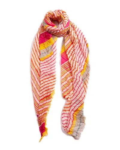 Blue Pacific Starburst Stripe Wrap Scarf In Multi