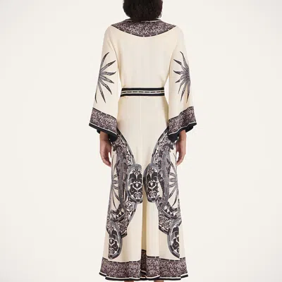 La Doublej Printed Crepe Midi Wrap Dress