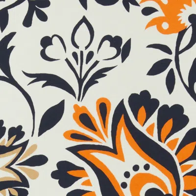 La Doublej La Scala Feather-trimmed Floral-print T-shirt In Blue