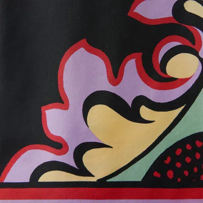 La Doublej La Double J Silk Twill Palazzo Pants With Relaxed Leg Design In Multi