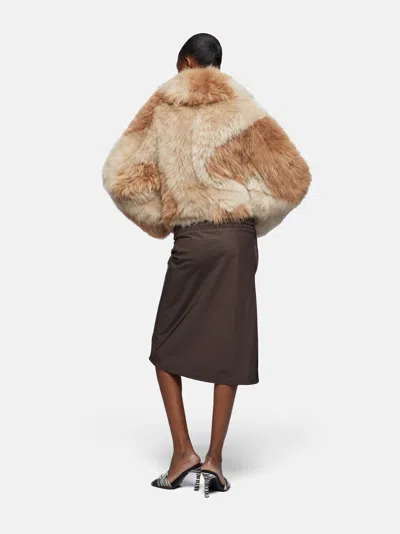 Attico The  Coats Gend - Bicolor Beige Jacket Bicolor Beige Main Material: 100% Goat Fur, Hircus Enga