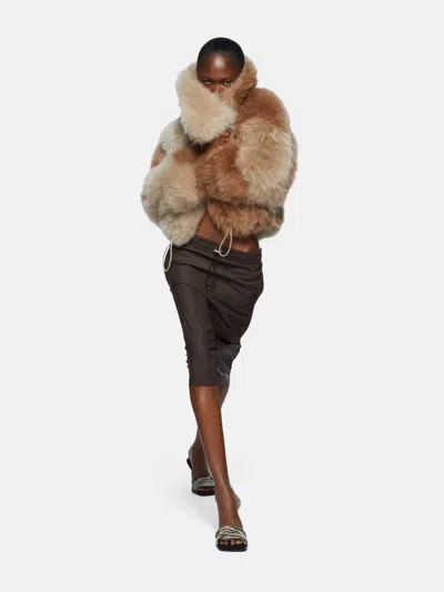 Attico The  Coats Gend - Bicolor Beige Jacket Bicolor Beige Main Material: 100% Goat Fur, Hircus Enga