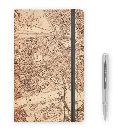 Moleskine London 1877 Notebook And Pen Set In Brown