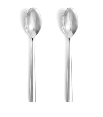 Wedgwood Lunar Stainless-steel Teaspoons Set Of Two In Metallic