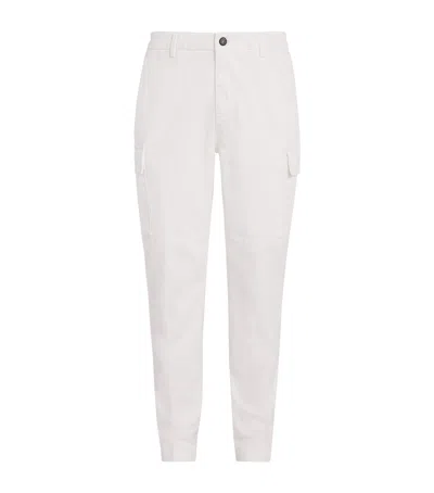 Eleventy Drawstring Cotton-blend Straight-leg Trousers