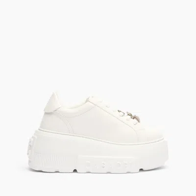 Casadei Low Top Sneakers Platform Sole In White